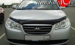 2 204 р. Дефлектор капота NovLine Hyundai Elantra HD (2006-2011)  с доставкой в г. Санкт‑Петербург. Увеличить фотографию 1