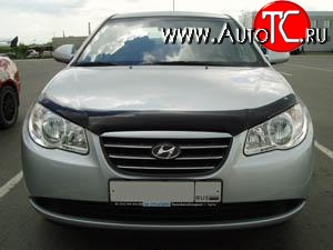 2 204 р. Дефлектор капота NovLine Hyundai Elantra HD (2006-2011)  с доставкой в г. Санкт‑Петербург