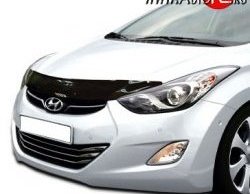 2 879 р. Дефлектор капота NovLine  Hyundai Elantra  MD (2010-2013) дорестайлинг  с доставкой в г. Санкт‑Петербург. Увеличить фотографию 1