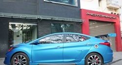 5 499 р. Пороги накладки M&S Version Hyundai Elantra MD дорестайлинг (2010-2013) (Неокрашенные)  с доставкой в г. Санкт‑Петербург. Увеличить фотографию 1