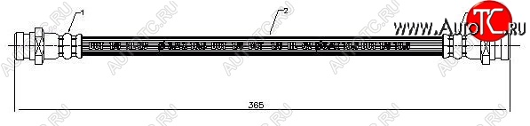 669 р. Тормозной шланг SAT (задний, промежуточный) Mitsubishi Pajero 2 V30/V40 5 дв. дорестайлинг (1991-1997)  с доставкой в г. Санкт‑Петербург