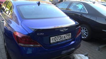 7 949 р. Спойлер на багажник АвтоКрат  Hyundai Genesis  DH (2014-2017) седан рестайлинг (Неокрашенный)  с доставкой в г. Санкт‑Петербург. Увеличить фотографию 4