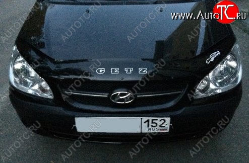 999 р. Дефлектор капота Russtal Hyundai Getz TB хэтчбэк 5 дв. рестайлинг (2005-2010)  с доставкой в г. Санкт‑Петербург