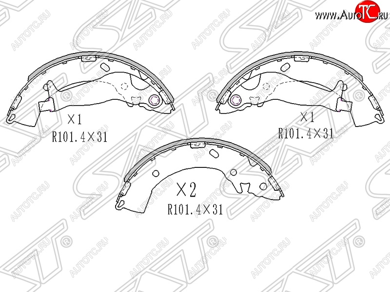 1 499 р. Колодки тормозные SAT (задние)  Hyundai Getz  TB - Solaris  RBr  с доставкой в г. Санкт‑Петербург