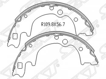 1 799 р. Колодки тормозные SAT (задние)  Hyundai Starex/H1  A1 (1997-2007), KIA Bongo  PU (2004-2024)  с доставкой в г. Санкт‑Петербург. Увеличить фотографию 1