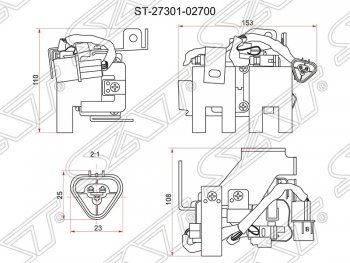 2 099 р. Катушка зажигания SAT Hyundai i10 PA дорестайлинг (2007-2011)  с доставкой в г. Санкт‑Петербург. Увеличить фотографию 1