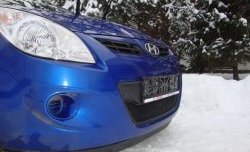 1 469 р. Сетка на бампер Russtal (черная) Hyundai i20 PB хэтчбэк дорестайлинг (2008-2012)  с доставкой в г. Санкт‑Петербург. Увеличить фотографию 3