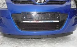 1 469 р. Сетка на бампер Russtal (черная)  Hyundai i20  1 PB (2008-2012)  с доставкой в г. Санкт‑Петербург. Увеличить фотографию 6