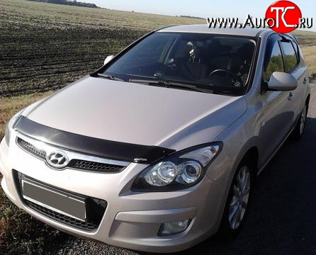 2 069 р. Дефлектор капота NovLine Hyundai I30 FD хэтчбек дорестайлинг (2007-2010)  с доставкой в г. Санкт‑Петербург