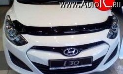 2 279 р. Дефлектор капота NovLine Hyundai I30 2 GD дорестайлинг универсал (2011-2015)  с доставкой в г. Санкт‑Петербург. Увеличить фотографию 1