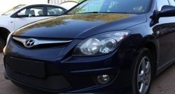 1 469 р. Сетка на бампер Russtal (черная)  Hyundai I30  FD (2010-2012) универсал рестайлинг, хэтчбэк 5 дв. рестайлинг  с доставкой в г. Санкт‑Петербург. Увеличить фотографию 2