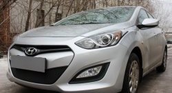 1 839 р. Сетка на бампер Russtal (черная)  Hyundai I30  2 GD (2011-2015) дорестайлинг универсал, дорестайлинг, хэтчбэк 5 дв.  с доставкой в г. Санкт‑Петербург. Увеличить фотографию 3