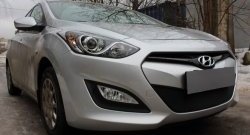 1 839 р. Сетка на бампер Russtal (черная) Hyundai I30 2 GD дорестайлинг универсал (2011-2015)  с доставкой в г. Санкт‑Петербург. Увеличить фотографию 4