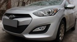 1 839 р. Сетка на бампер Russtal (черная)  Hyundai I30  2 GD (2011-2015) дорестайлинг универсал, дорестайлинг, хэтчбэк 5 дв.  с доставкой в г. Санкт‑Петербург. Увеличить фотографию 5