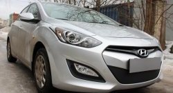 1 839 р. Сетка на бампер Russtal (черная)  Hyundai I30  2 GD (2011-2015) дорестайлинг универсал, дорестайлинг, хэтчбэк 5 дв.  с доставкой в г. Санкт‑Петербург. Увеличить фотографию 7