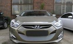 2 349 р. Сетка на бампер Russtal (хром) Hyundai I40 1 VF дорестайлинг седан (2011-2015)  с доставкой в г. Санкт‑Петербург. Увеличить фотографию 2