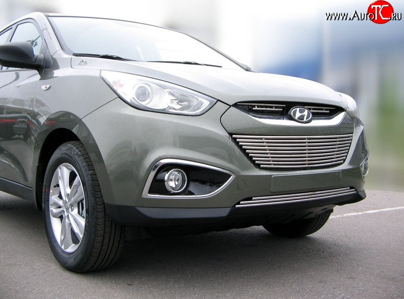 2 999 р. Нижняя декоративная вставка воздухозаборника Berkut Hyundai IX35 LM дорестайлинг (2009-2013)  с доставкой в г. Санкт‑Петербург