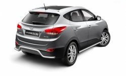 8 599 р. Защита порогов из круглой трубы диаметром 63 мм Petroil Tuning Hyundai IX35 LM дорестайлинг (2009-2013) (Нержавеющая полированная сталь)  с доставкой в г. Санкт‑Петербург. Увеличить фотографию 2