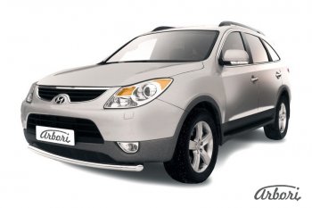 Защита переднего бампера Arbori (нержавейка, 1 труба d57 mm). Hyundai IX55 (2008-2012)