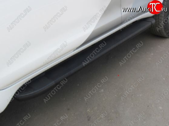 11 609 р. Порожки для ног Arbori Optima Black Hyundai Santa Fe TM рестайлинг (2020-2022)  с доставкой в г. Санкт‑Петербург