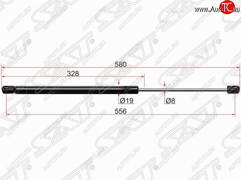 589 р. Упор крышки багажника SAT (газовый)  Hyundai Santa Fe  SM (2000-2012)  с доставкой в г. Санкт‑Петербург