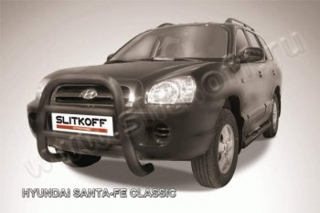 Кенгурятник d76 Slitkoff (высокий) Hyundai Santa Fe SM (2000-2012)