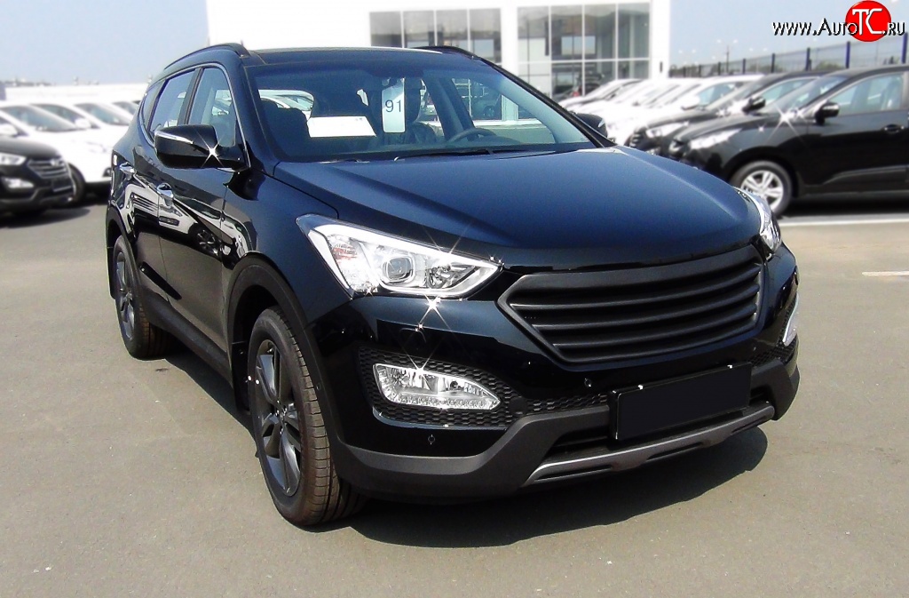 6 849 р. Решётка радиатора RA Hyundai Santa Fe DM дорестайлинг (2012-2016) (Поверхность глянец (под окраску), Неокрашенная)  с доставкой в г. Санкт‑Петербург