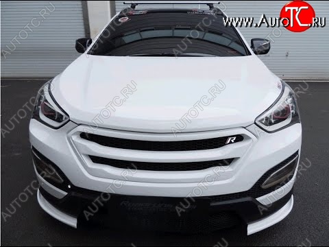 7 949 р. Решетка радиатора ROADRUNS DESIGN Hyundai Santa Fe DM дорестайлинг (2012-2016) (без сетки, Неокрашенная)  с доставкой в г. Санкт‑Петербург