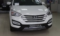 1 539 р. Сетка на бампер Russtal (хром)  Hyundai Santa Fe  3 DM (2012-2016)  с доставкой в г. Санкт‑Петербург. Увеличить фотографию 2