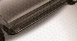 14 999 р. Алюминиевые пороги Slitkoff Optima Black  Hyundai Santa Fe  3 DM (2012-2016)  с доставкой в г. Санкт‑Петербург. Увеличить фотографию 1