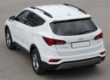 8 799 р. Комплект рейлингов АПС  Hyundai Santa Fe  DM (2012-2019) дорестайлинг, рестайлинг (Черные, без поперечин)  с доставкой в г. Санкт‑Петербург. Увеличить фотографию 4