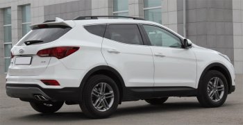 8 799 р. Комплект рейлингов АПС  Hyundai Santa Fe  DM (2012-2019) дорестайлинг, рестайлинг (Черные, без поперечин)  с доставкой в г. Санкт‑Петербург. Увеличить фотографию 5