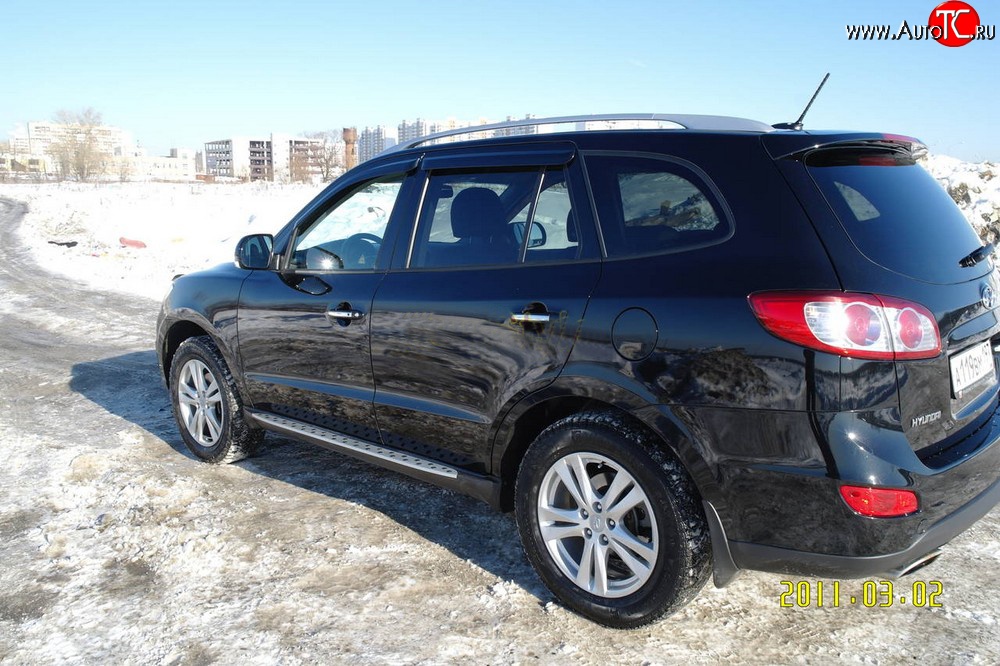 13 549 р. Пороги BMW Style Hyundai Santa Fe CM рестайлинг (2009-2012)  с доставкой в г. Санкт‑Петербург