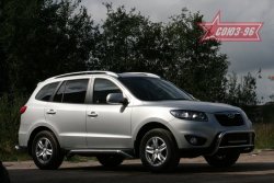 Защита порогов Souz-96 (d60) Hyundai Santa Fe 2 CM рестайлинг (2009-2012)