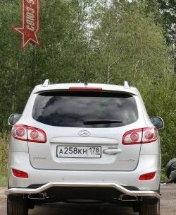 11 159 р. Защита заднего бампера Souz-96 (d60) Hyundai Santa Fe CM рестайлинг (2009-2012)  с доставкой в г. Санкт‑Петербург. Увеличить фотографию 3