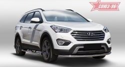 12 869 р. Защита переднего бампера одинарная Souz-96 (d60) Hyundai Grand Santa Fe 1 DM дорестайлинг (2013-2016)  с доставкой в г. Санкт‑Петербург. Увеличить фотографию 1