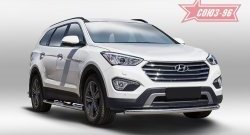 Защита переднего бампера одинарная Souz-96 (d76) Hyundai Grand Santa Fe 1 DM дорестайлинг (2013-2016)