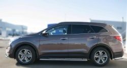 Широкая защита порогов Russtal Hyundai Grand Santa Fe 1 DM дорестайлинг (2013-2016)