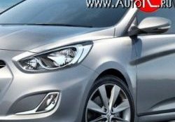 4 299 р. Переднее левое крыло Стандартное Hyundai Solaris RBr седан рестайлинг (2014-2017) (Окрашенное)  с доставкой в г. Санкт‑Петербург. Увеличить фотографию 2