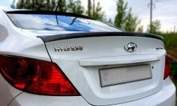 3 089 р. Козырёк на заднее стекло Драйв  Hyundai Solaris  RBr (2010-2017) седан дорестайлинг, седан рестайлинг (Неокрашенный)  с доставкой в г. Санкт‑Петербург. Увеличить фотографию 3