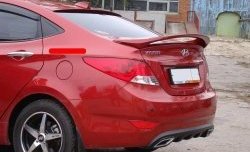 3 299 р. Козырёк на заднее лобовое стекло Sport v2 KIA Rio 3 QB рестайлинг седан (2015-2017) (Неокрашенный)  с доставкой в г. Санкт‑Петербург. Увеличить фотографию 2