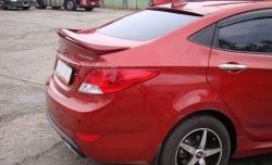 3 299 р. Козырёк на заднее лобовое стекло Sport v2 KIA Rio 3 QB рестайлинг седан (2015-2017) (Неокрашенный)  с доставкой в г. Санкт‑Петербург. Увеличить фотографию 3