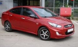 Пороги накладки Sport v2 Hyundai Solaris RBr седан дорестайлинг (2010-2014)