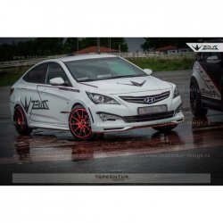 4 999 р. Пороги накладки TopKontur Design  Hyundai Solaris  RBr (2010-2017), KIA Rio  3 QB (2011-2017) (Неокрашенные)  с доставкой в г. Санкт‑Петербург. Увеличить фотографию 2