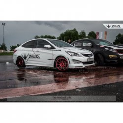 4 999 р. Пороги накладки TopKontur Design  Hyundai Solaris  RBr (2010-2017), KIA Rio  3 QB (2011-2017) (Неокрашенные)  с доставкой в г. Санкт‑Петербург. Увеличить фотографию 4