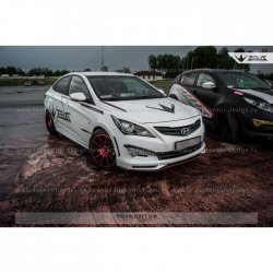 4 999 р. Пороги накладки TopKontur Design  Hyundai Solaris  RBr (2010-2017), KIA Rio  3 QB (2011-2017) (Неокрашенные)  с доставкой в г. Санкт‑Петербург. Увеличить фотографию 5