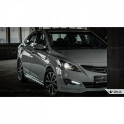 4 999 р. Пороги накладки TopKontur Design  Hyundai Solaris  RBr (2010-2017), KIA Rio  3 QB (2011-2017) (Неокрашенные)  с доставкой в г. Санкт‑Петербург. Увеличить фотографию 10