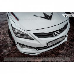 1 499 р. Реснички на фары Zeus  Hyundai Solaris ( 1 седан,  1 хэтчбек) (2010-2014) RBr дорестайлинг, RBr дорестайлинг (Неокрашенные)  с доставкой в г. Санкт‑Петербург. Увеличить фотографию 5