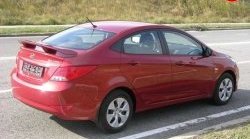 7 699 р. Спойлер Блиц  Hyundai Solaris  RBr (2010-2017) седан дорестайлинг, седан рестайлинг (Неокрашенный)  с доставкой в г. Санкт‑Петербург. Увеличить фотографию 2