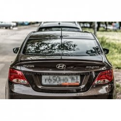 4 499 р. Лип спойлер HS-2 Hyundai Solaris RBr седан дорестайлинг (2010-2014) (Неокрашенный)  с доставкой в г. Санкт‑Петербург. Увеличить фотографию 3